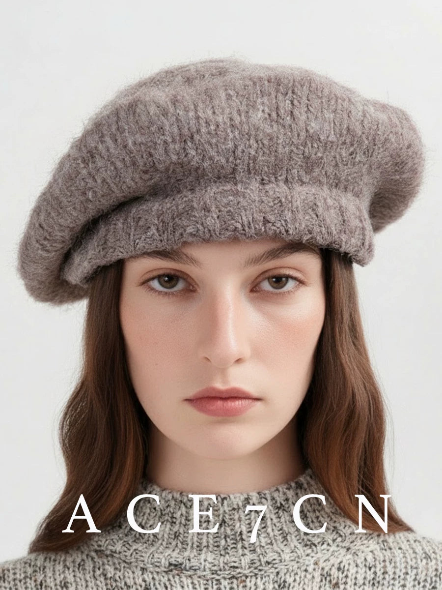 Slouchy Knit Wool Beret — ACE7CN