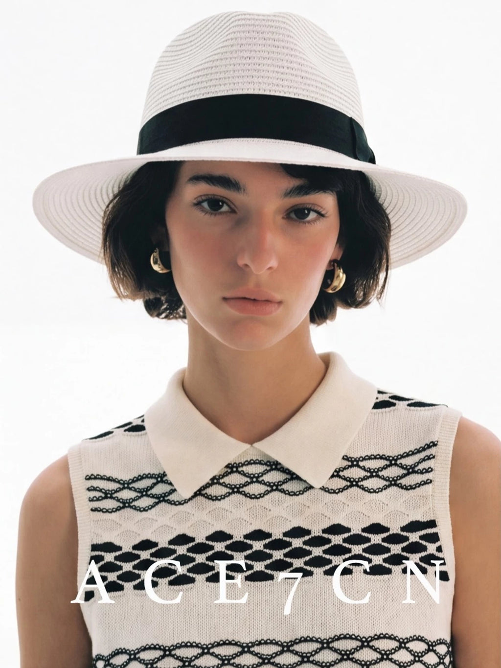 Wide-Brim Straw Panama Hat — ACE7CN