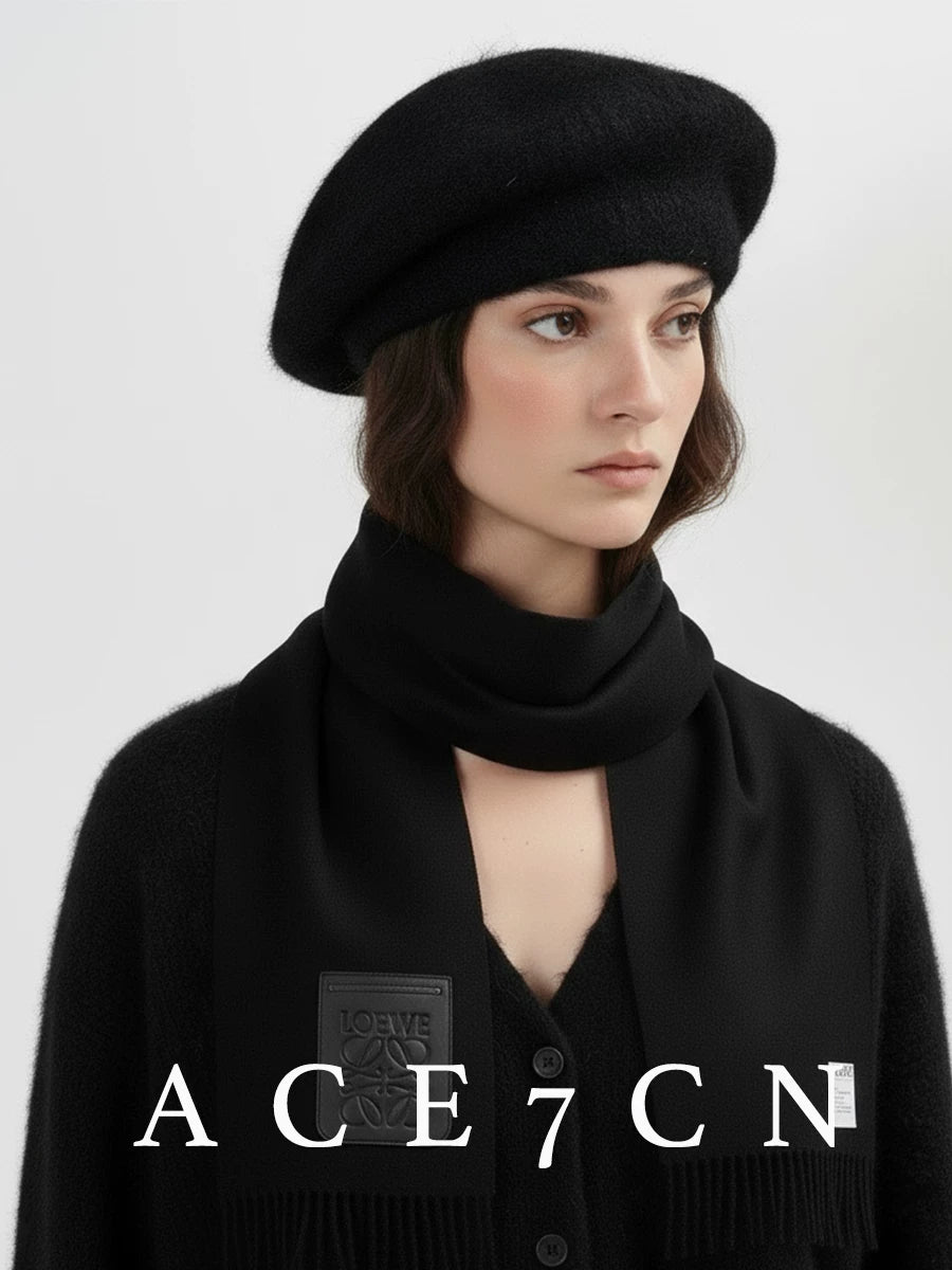 Slouchy Knit Wool Beret — ACE7CN