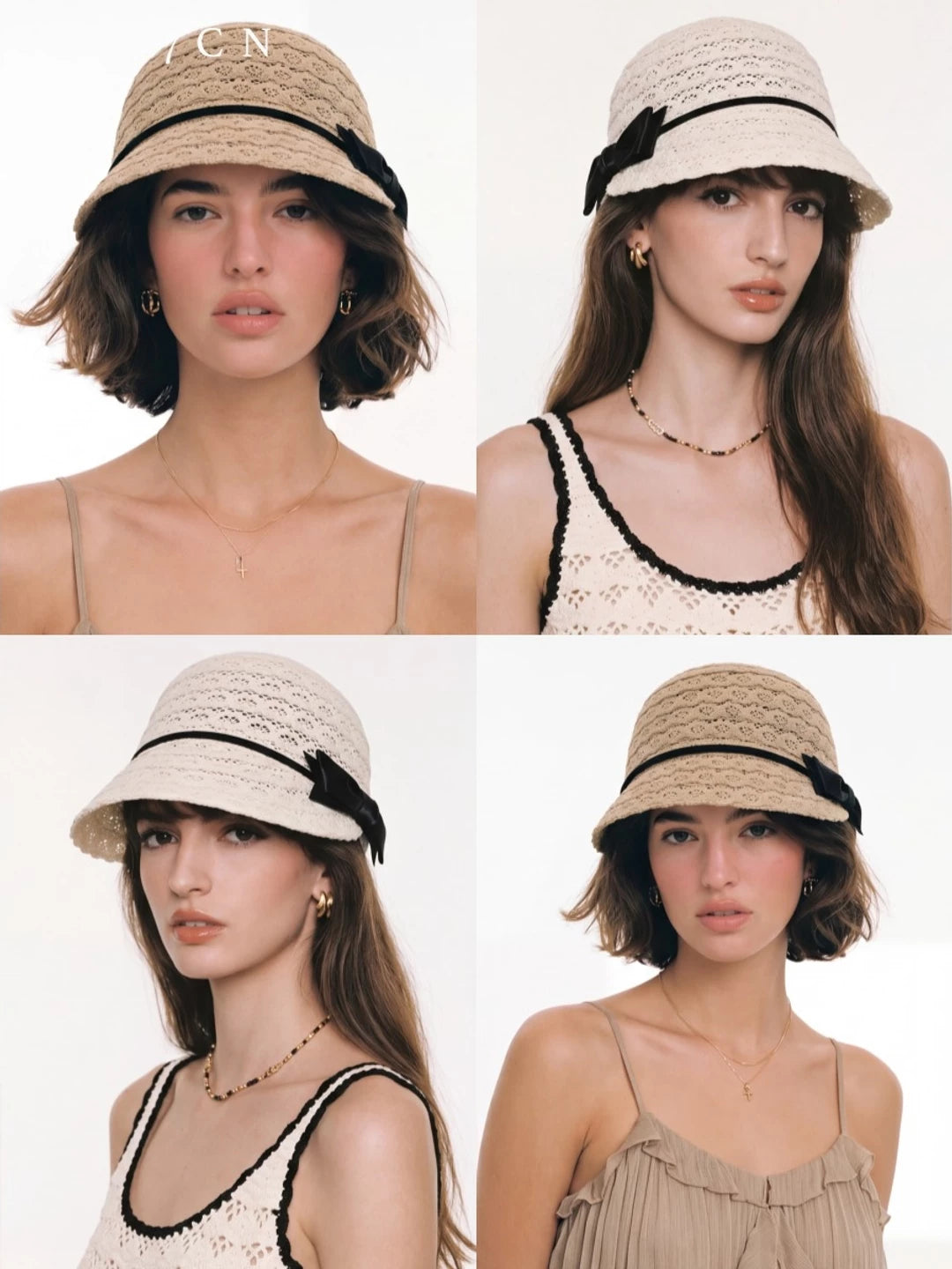 Openwork Lace Equestrian Cap — ACE7CN