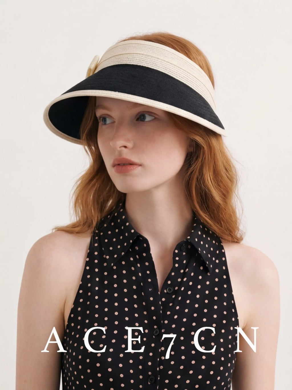 Bow-Detail Wide-Brim Visor — ACE7CN