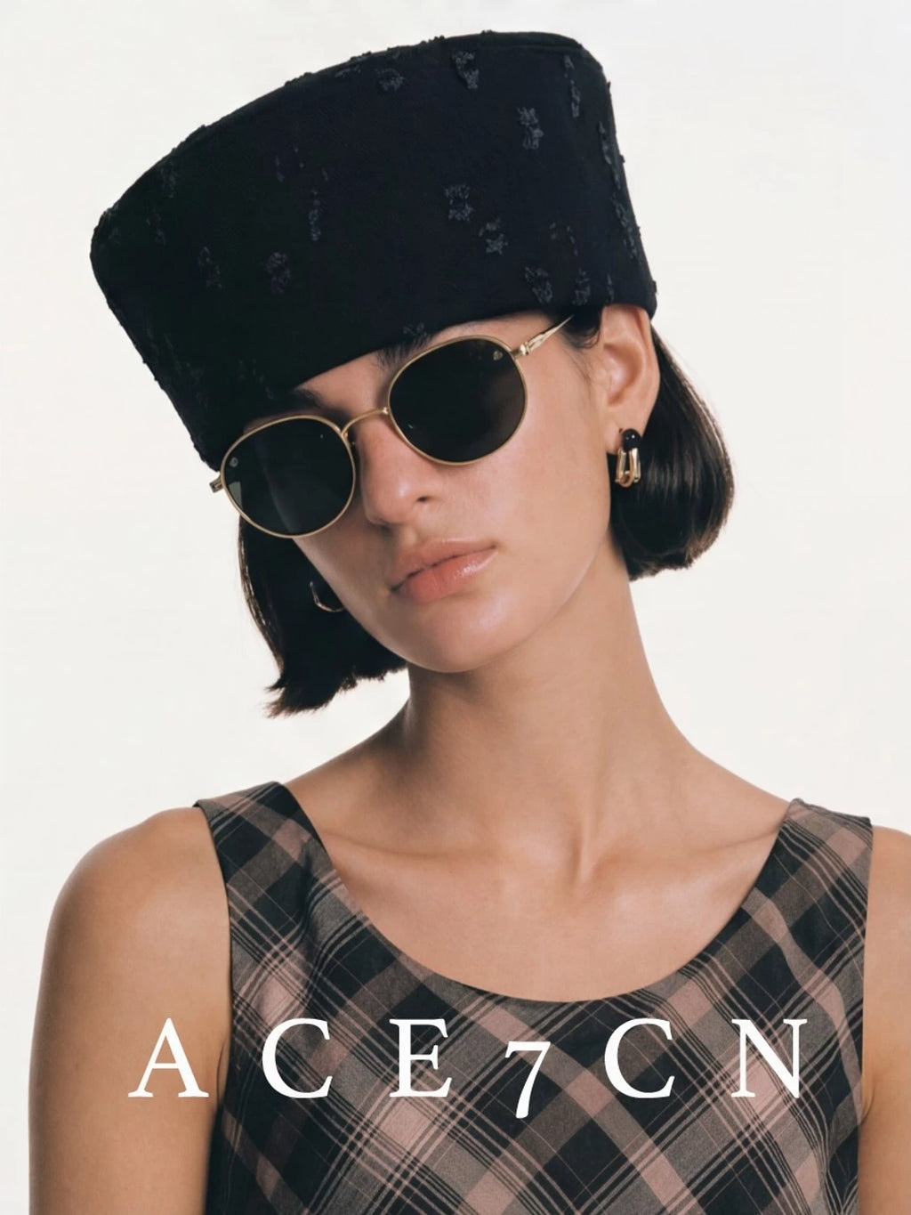 Denim Pillbox Hat — ACE7CN