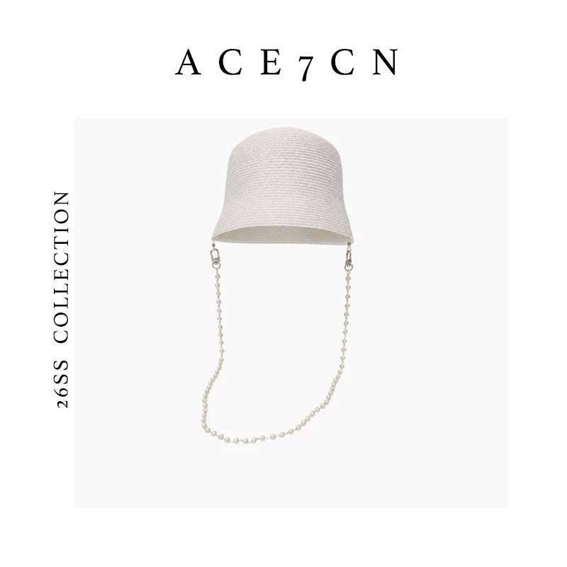Pure White Lampshade Bucket Hat — ACE7CN