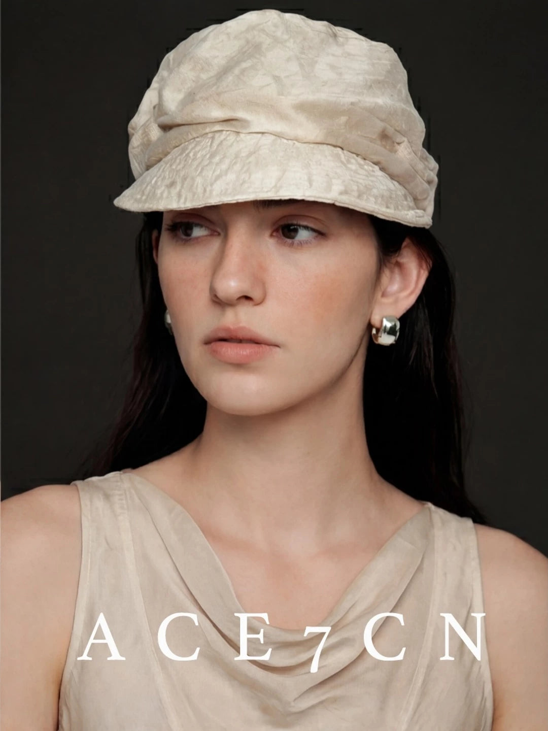 Soft-Crown Tencel Equestrian Cap — ACE7CN