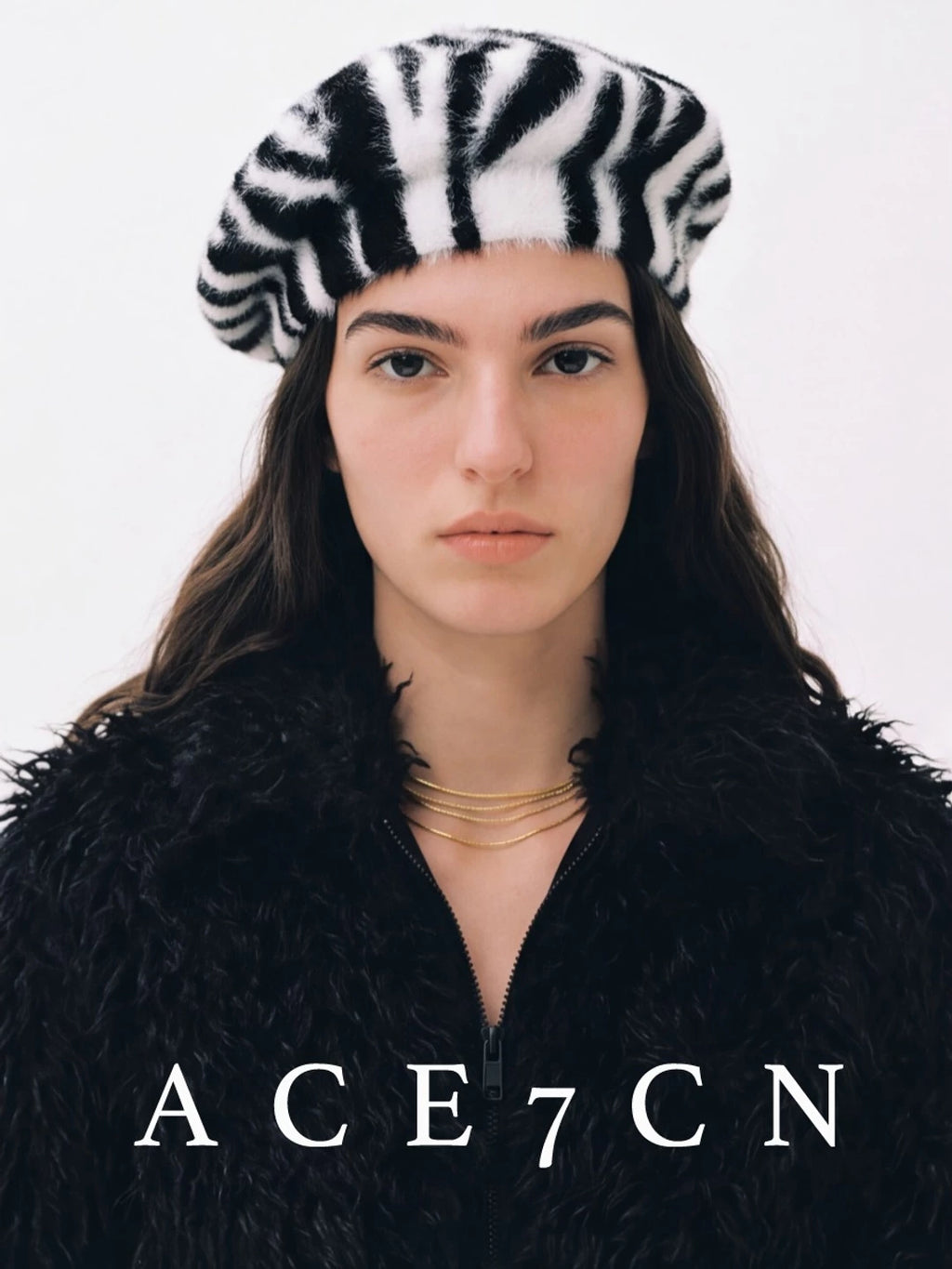 Zebra-Stripe Beret — ACE7CN