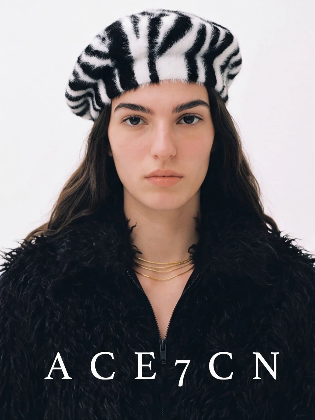 American Niche Vintage Zebra Beret Striped Painter Beret