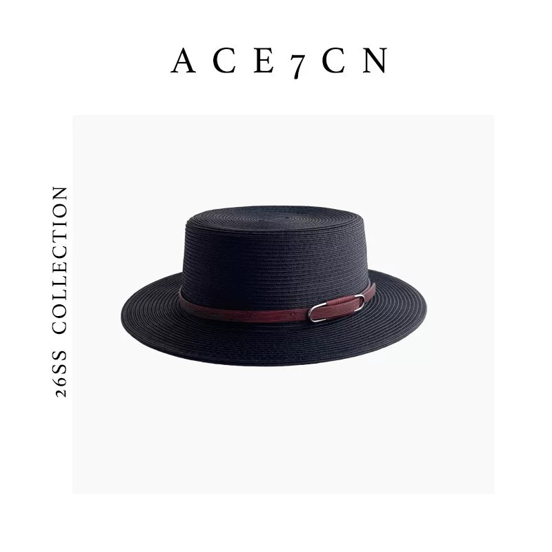 Flat-Top Straw Boater — ACE7CN