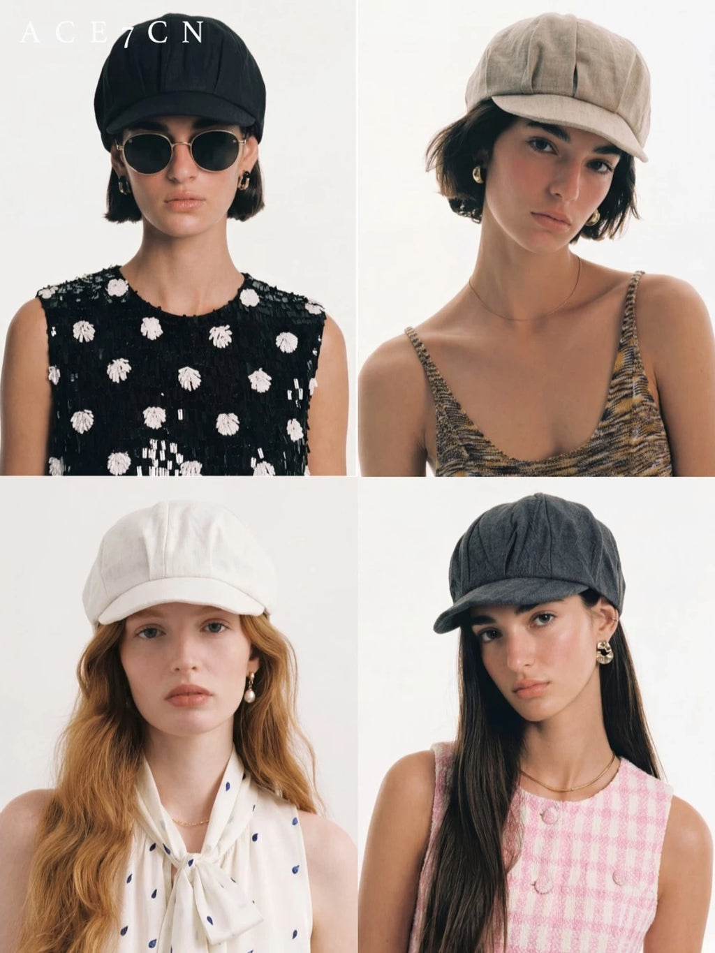 Breathable Linen Newsboy Cap — ACE7CN