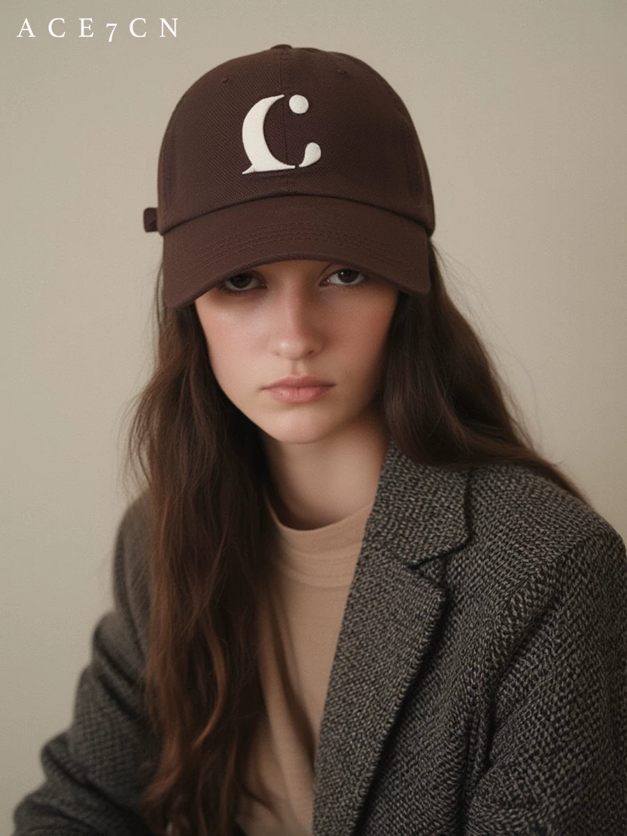 Letter C Soft-Crown Baseball Cap — ACE7CN