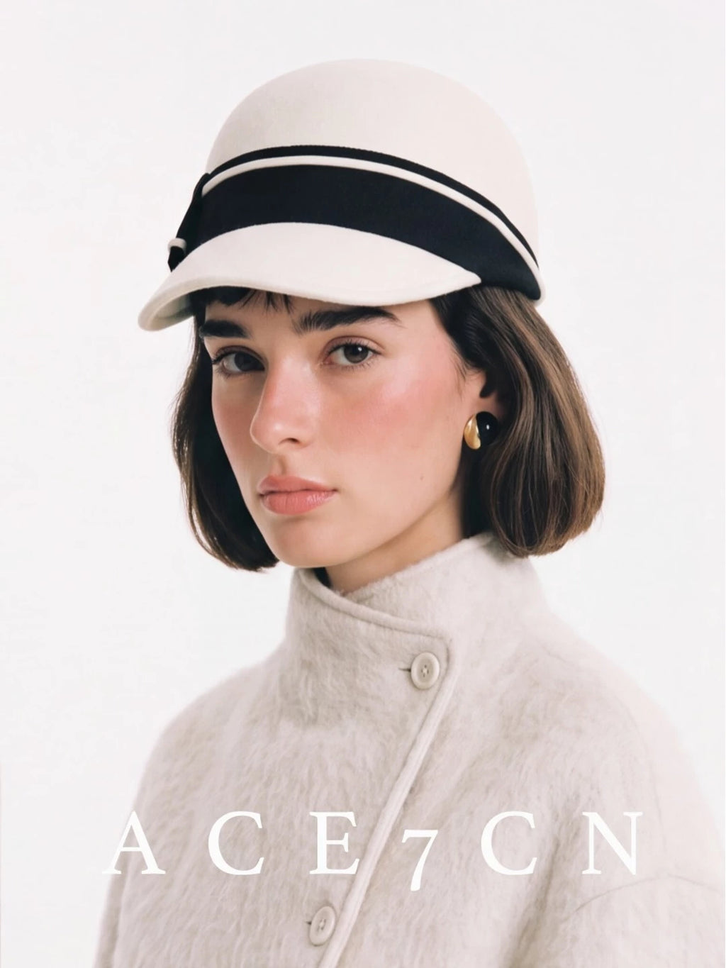 Japanese Niche Designer 100 Wool Equestrian Hat Classic