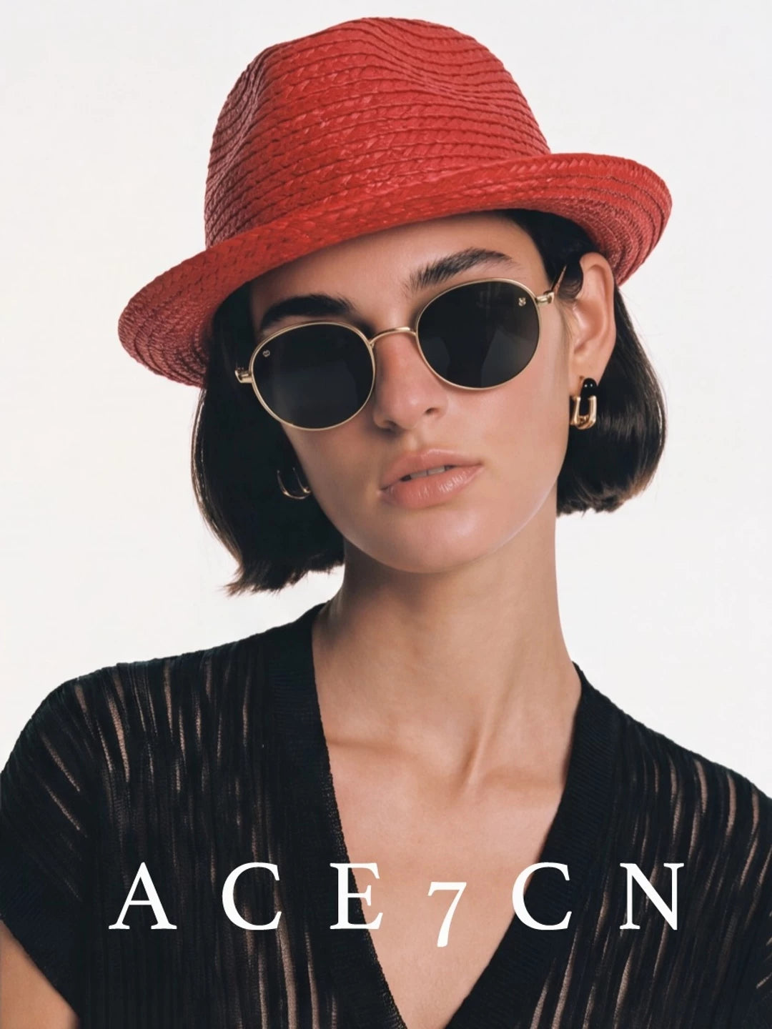 Short-Brim Raffia Fedora — ACE7CN