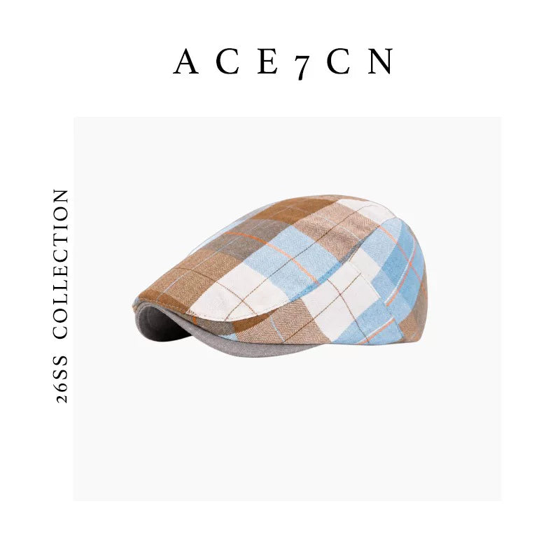 Lightweight Plaid Flat Cap — ACE7CN
