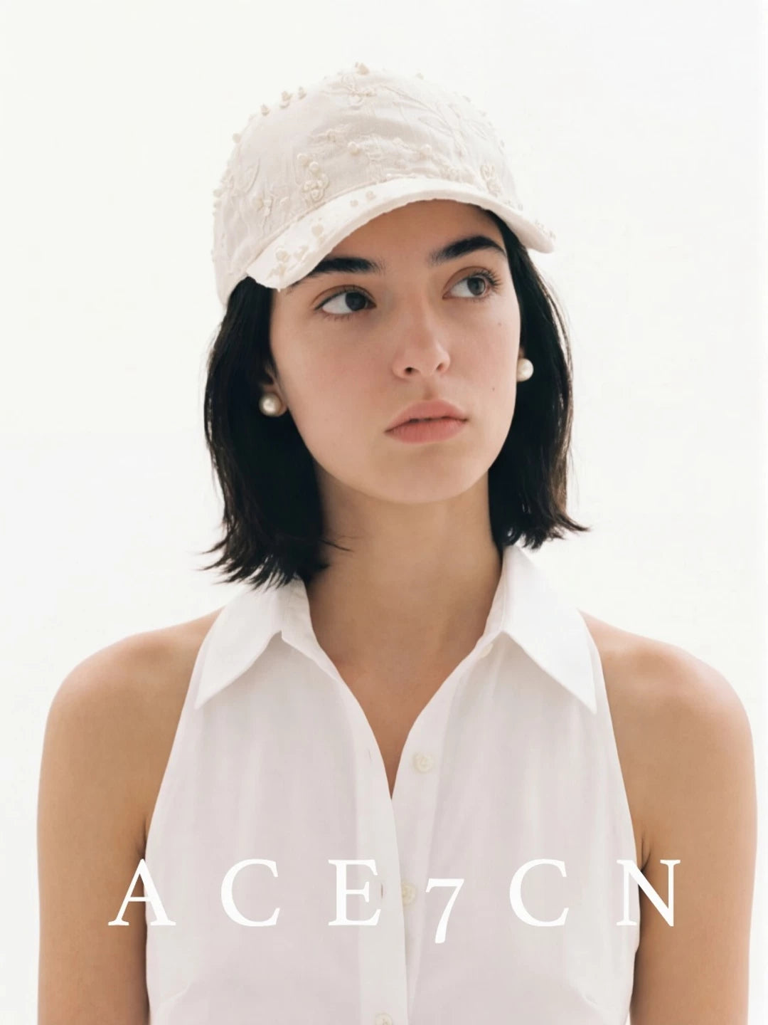Beaded Embroidered Equestrian Cap — ACE7CN