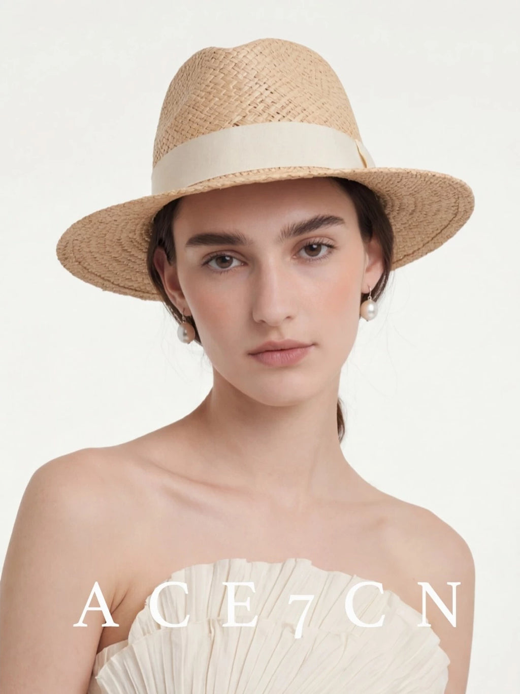 Natural Raffia Fedora — ACE7CN