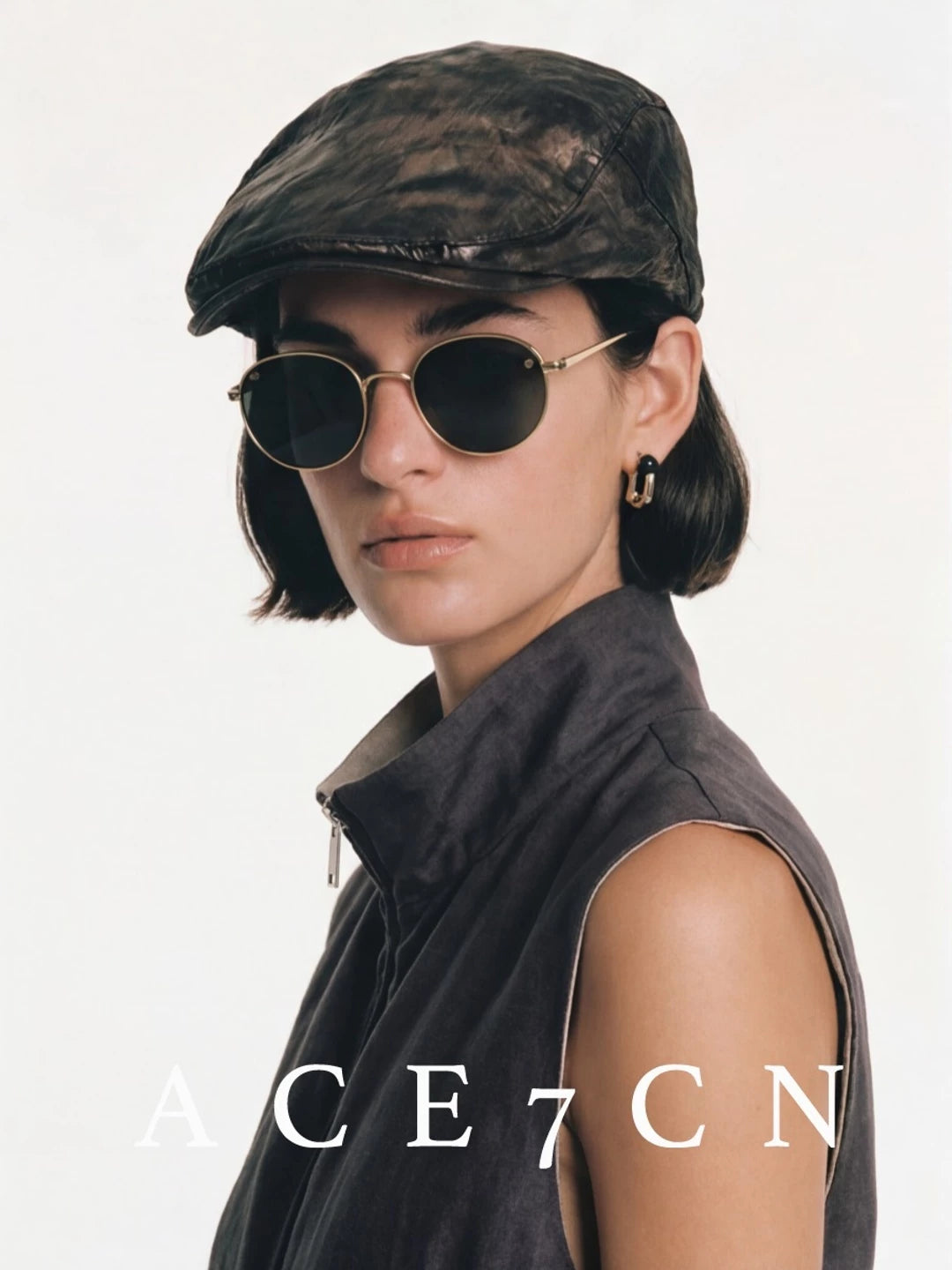 Bronze Metallic Flat Cap — ACE7CN