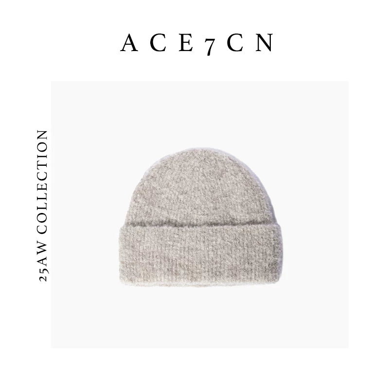Cuffed Alpaca Bouclé Beanie — ACE7CN