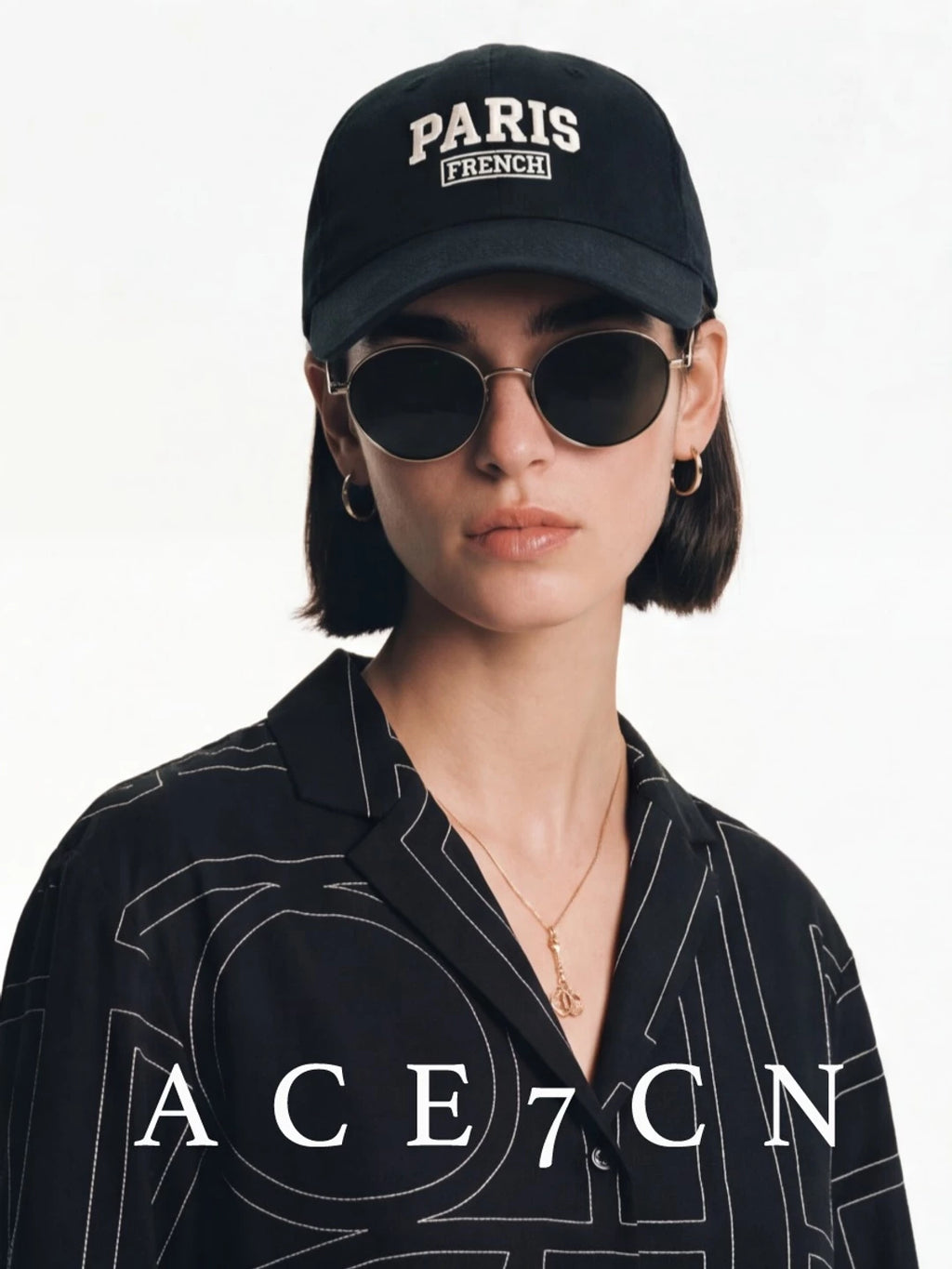 Paris-Embroidered Baseball Cap — ACE7CN