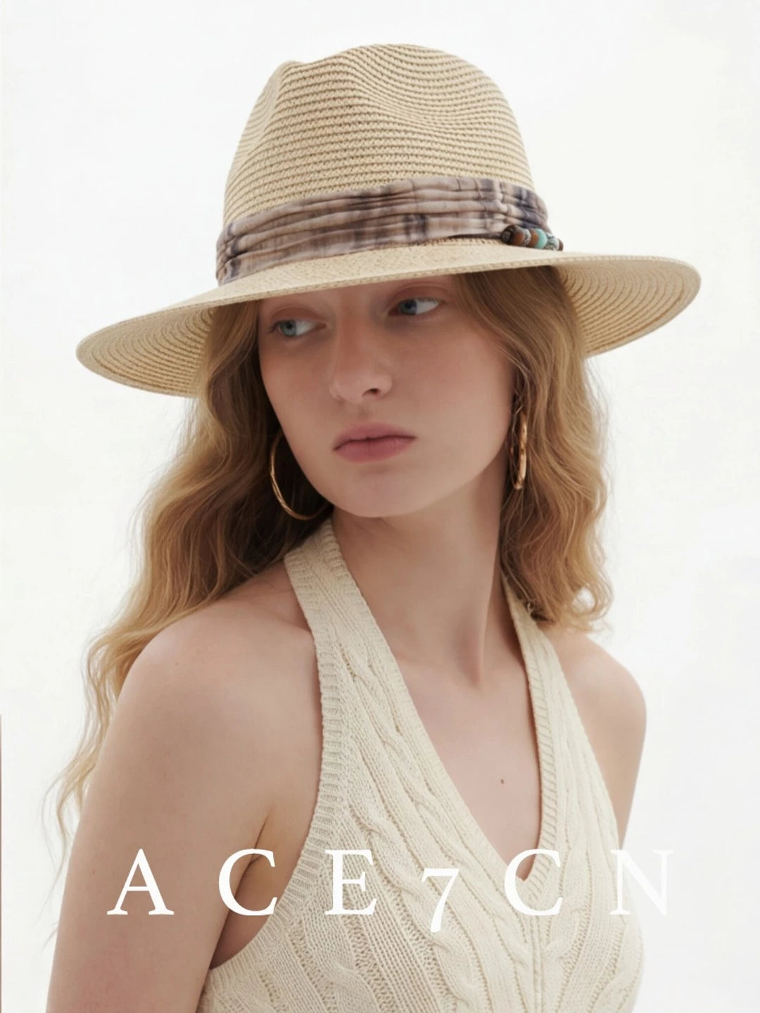 Ink-Wash Ribbon Western Fedora — ACE7CN