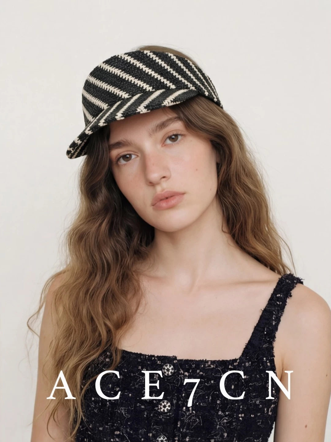 Hand-Woven Straw Headband Visor — ACE7CN