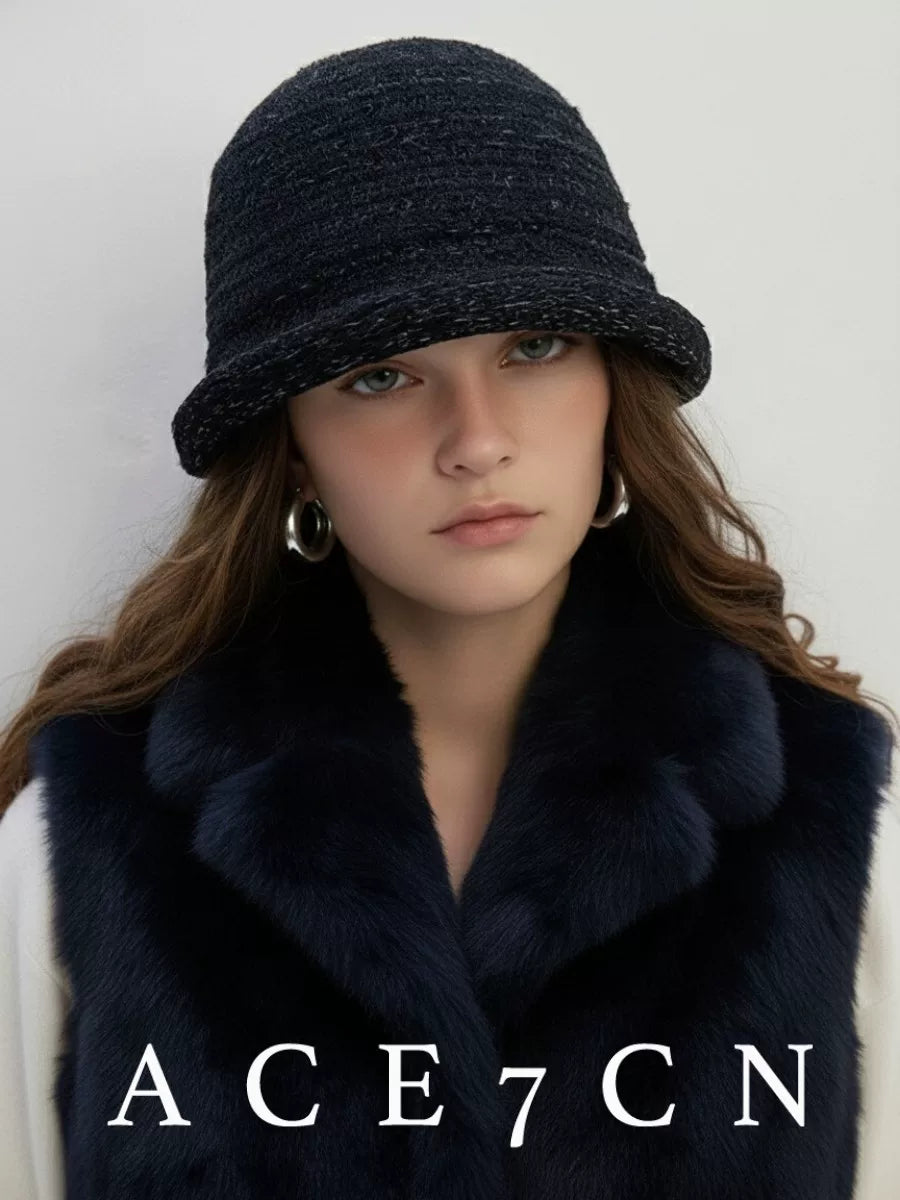Roll-Brim Hand-Crochet Bucket Hat — ACE7CN