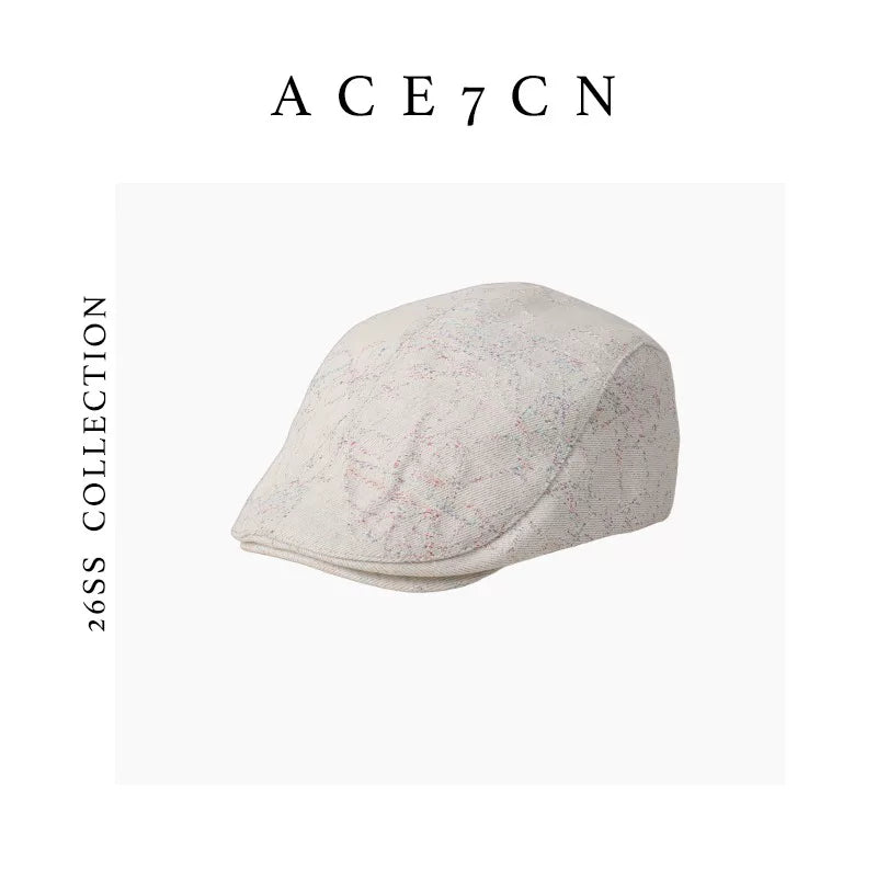 Jacquard Cotton Flat Cap — ACE7CN