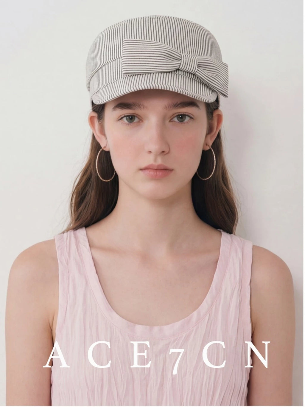 Striped Bow Equestrian Cap — ACE7CN