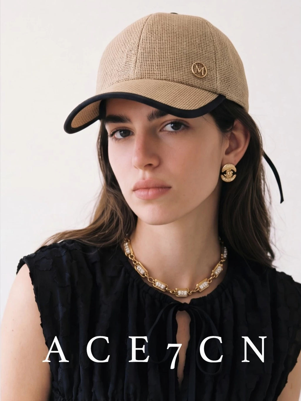 Multicolor Woven Straw Baseball Cap — ACE7CN