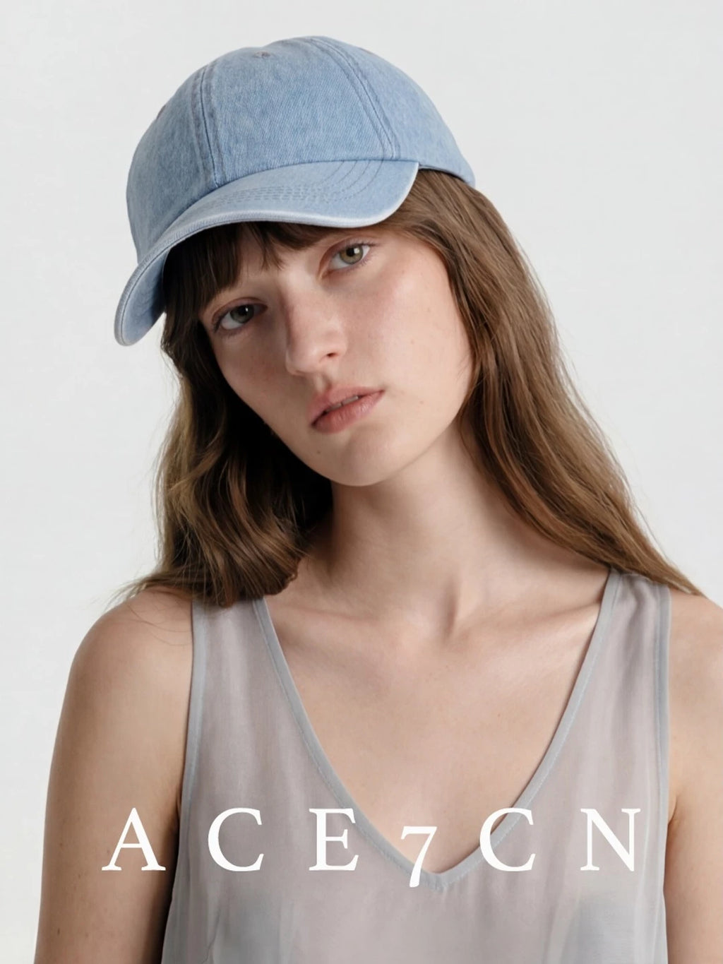Washed Denim Baseball Cap — ACE7CN