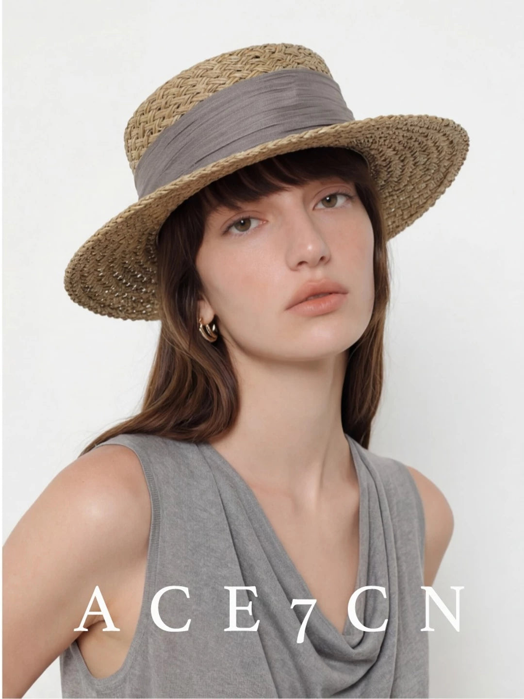 Openwork Silk-Straw Fedora — ACE7CN