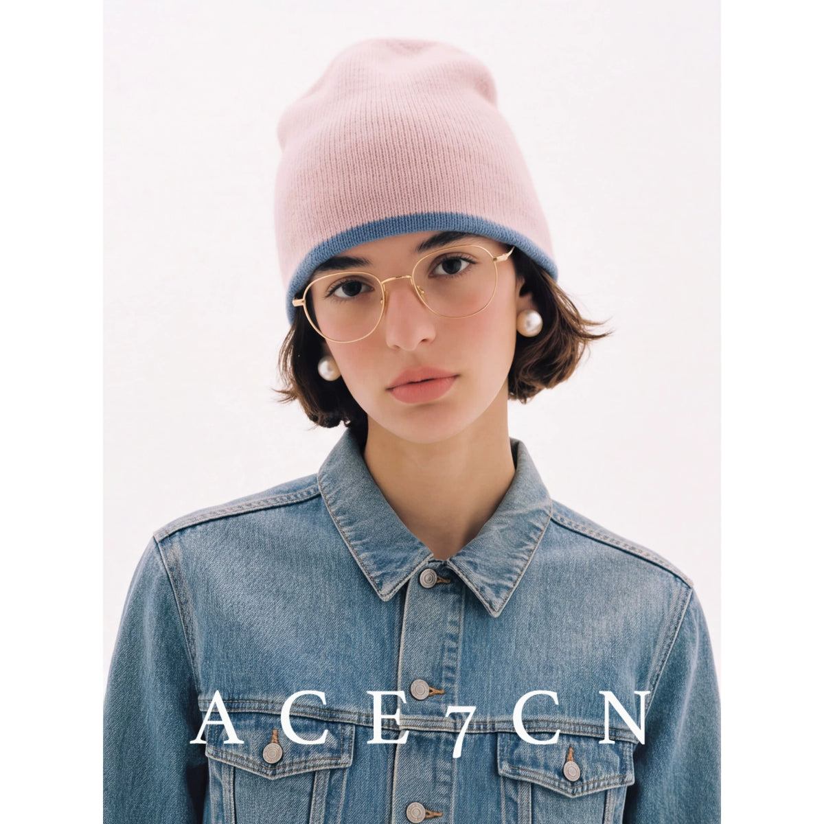 Two-Tone Minimalist Knit Beanie — ACE7CN