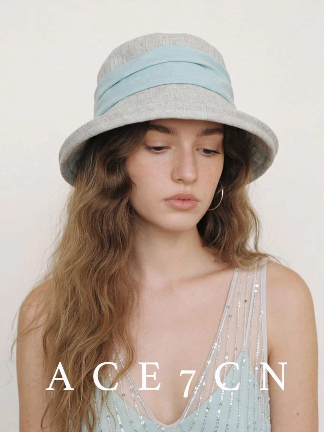 Tie-Strap Roll-Brim Bucket Hat — ACE7CN