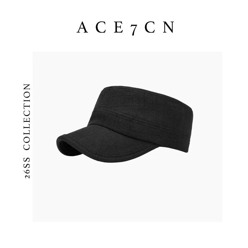 Urban Chic Casual Riding Hat Denim Flat-Top