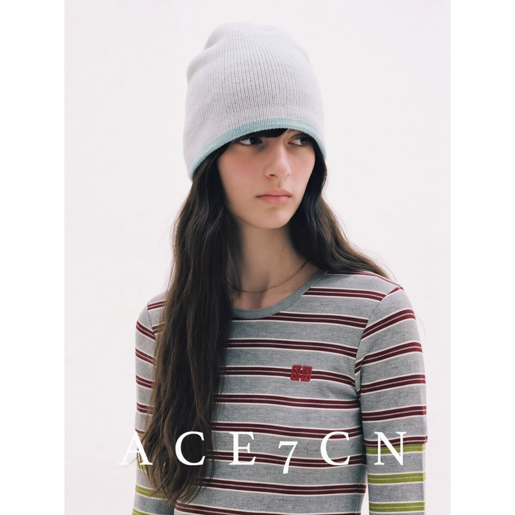 Two-Tone Minimalist Knit Beanie — ACE7CN