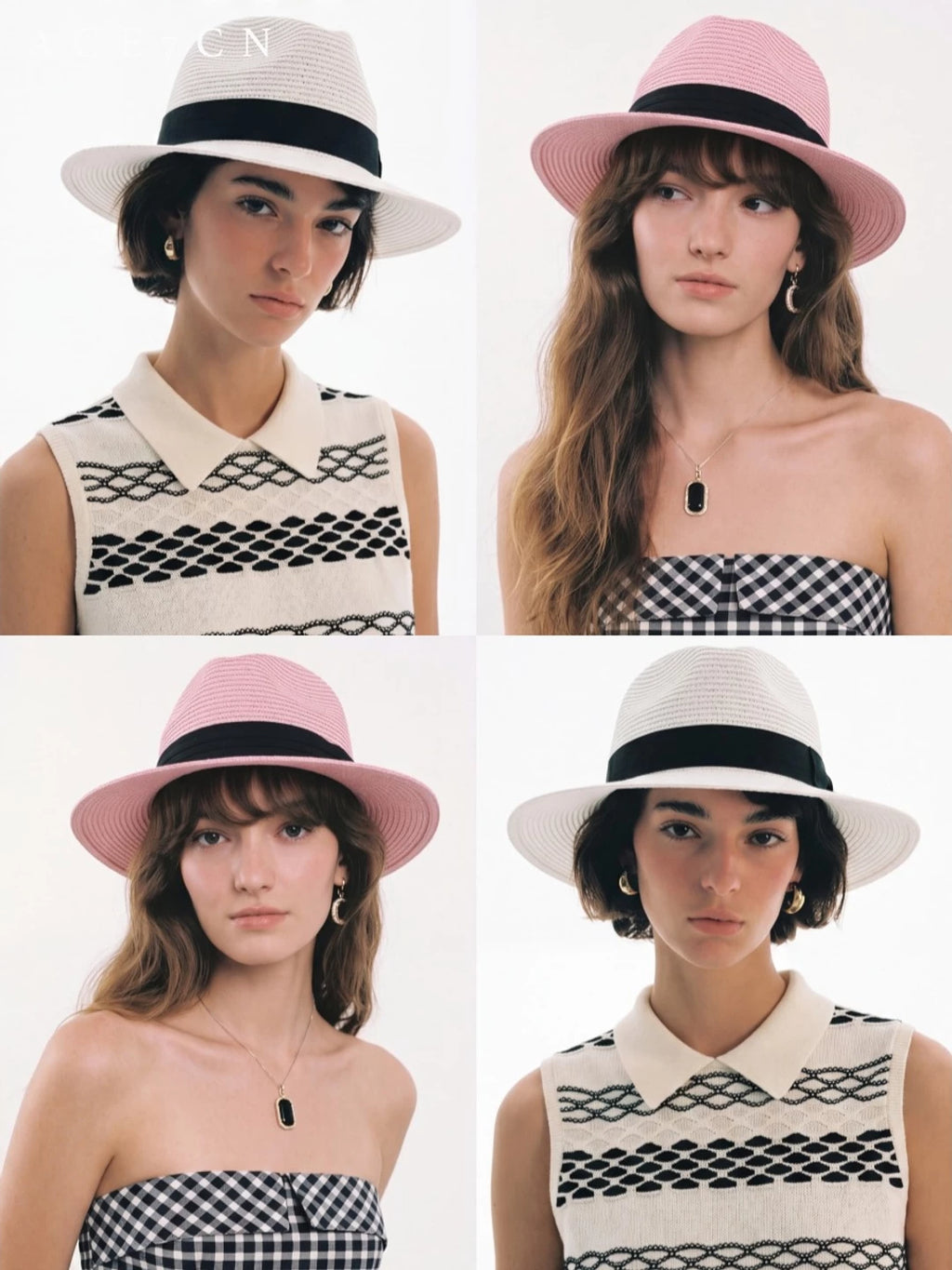 Wide-Brim Straw Panama Hat — ACE7CN