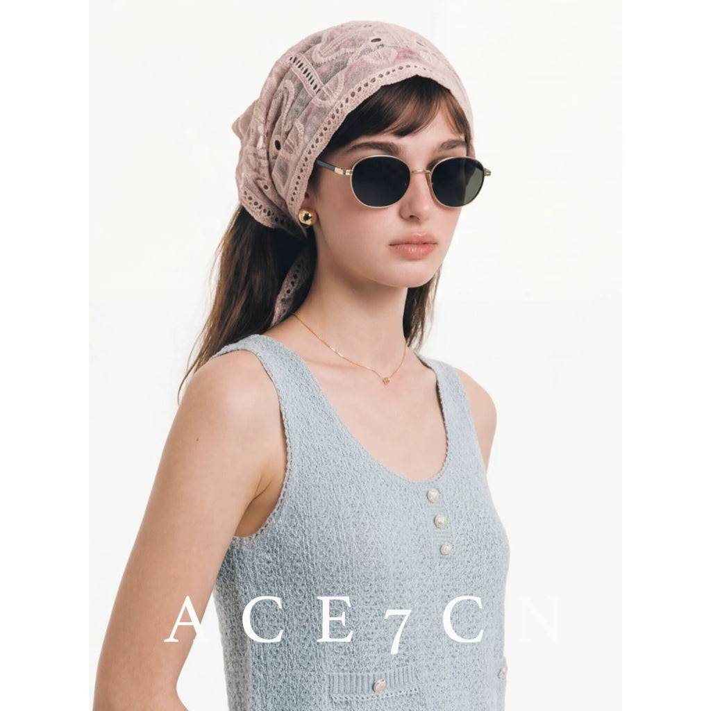 Embossed Embroidered Head Scarf Hat — ACE7CN