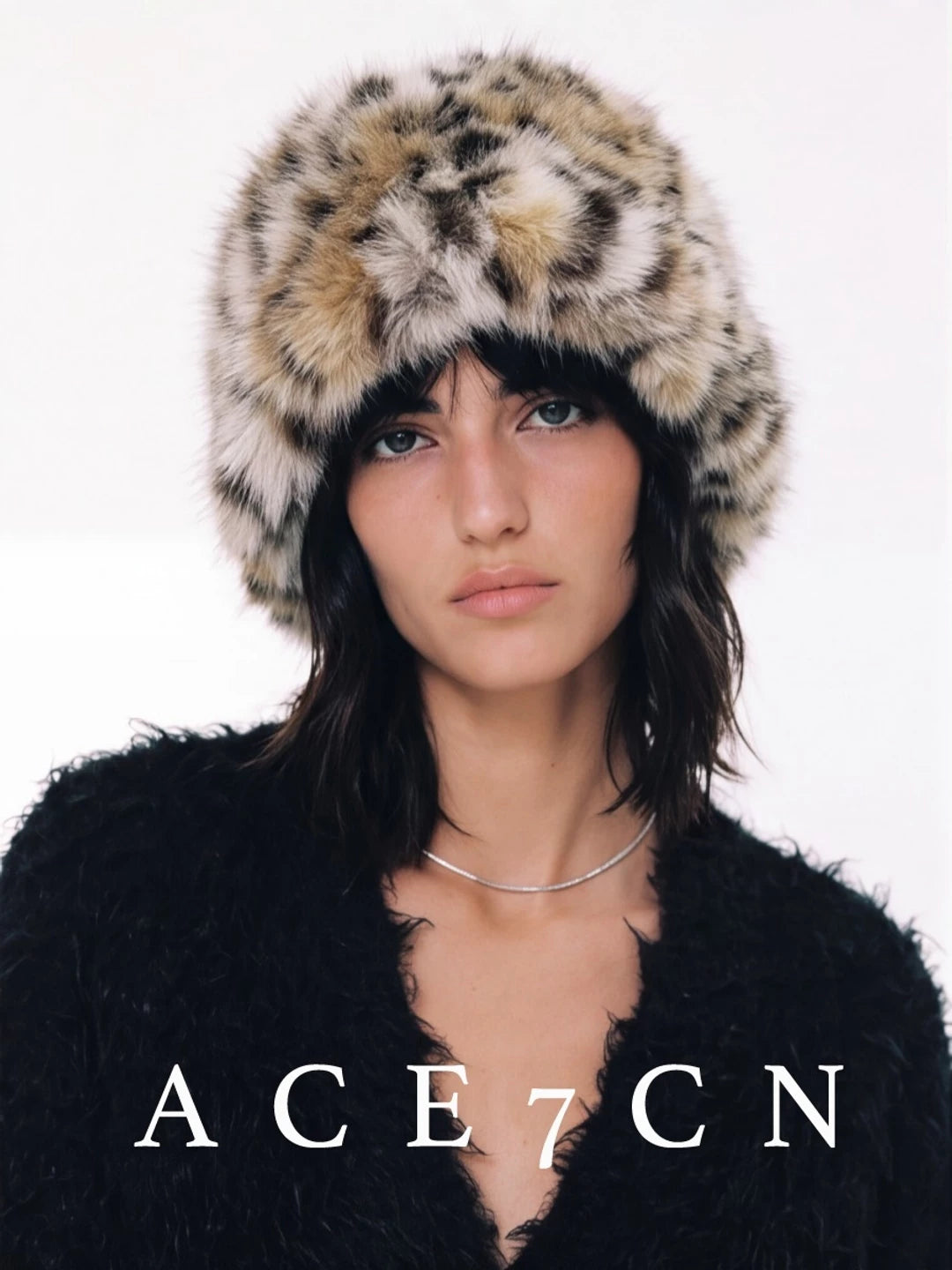 Leopard Faux-Mink Bucket Hat — ACE7CN