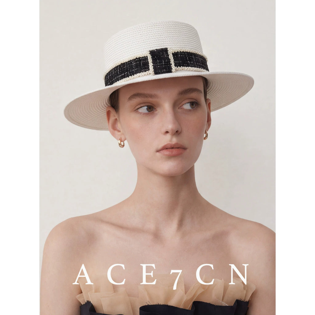 Fine Paper-Straw Wide-Brim Fedora — ACE7CN