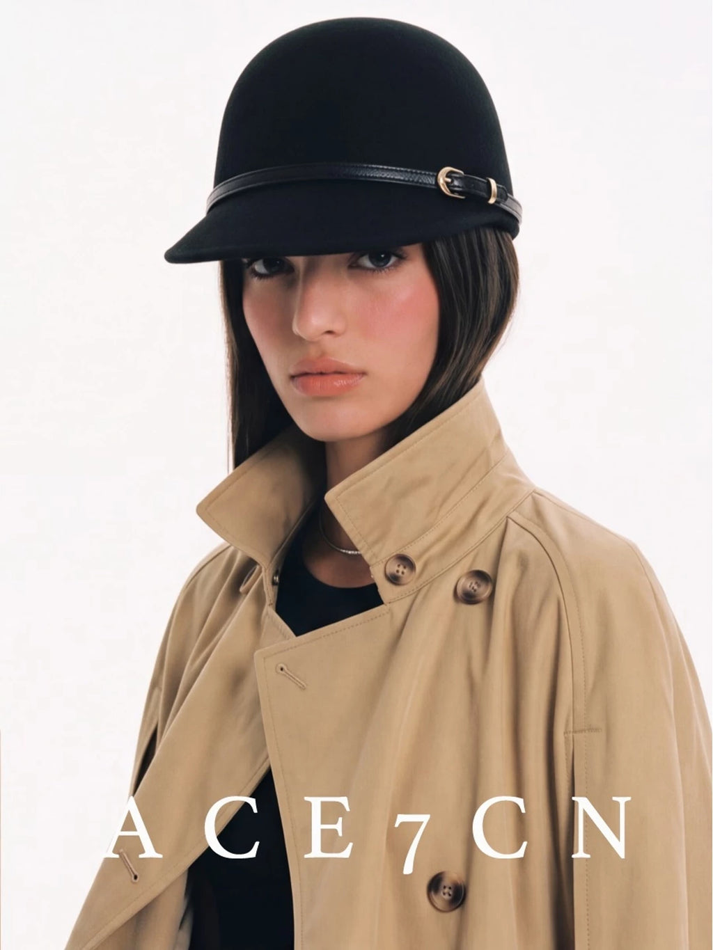 Sculpted Wool Felt Riding Cap — ACE7CN