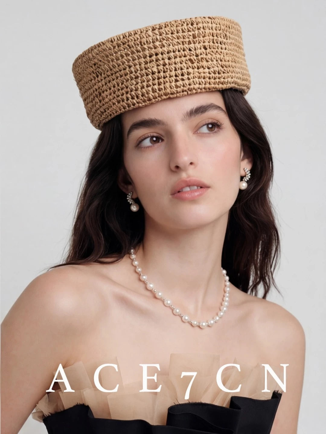 Hand-Woven Round Pillbox Hat — ACE7CN