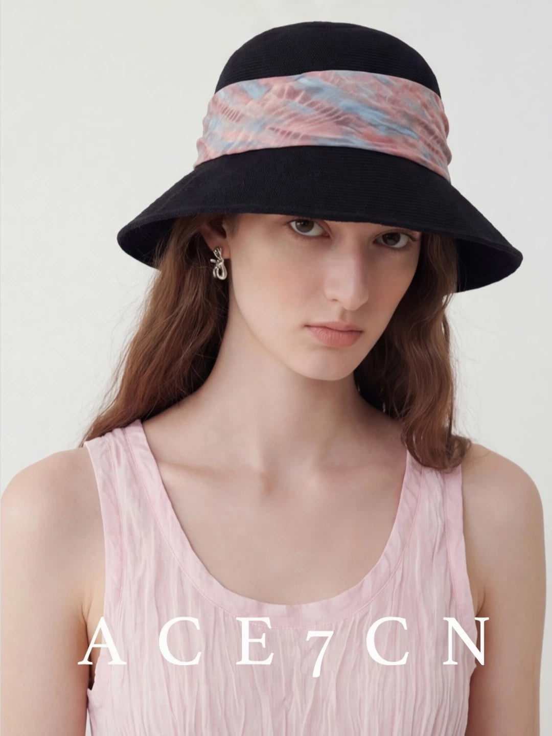 Ink-Wash Band Bucket Hat — ACE7CN