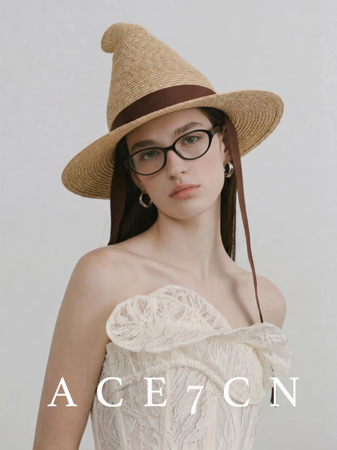 Pointed Wheat-Straw Witch Hat — ACE7CN