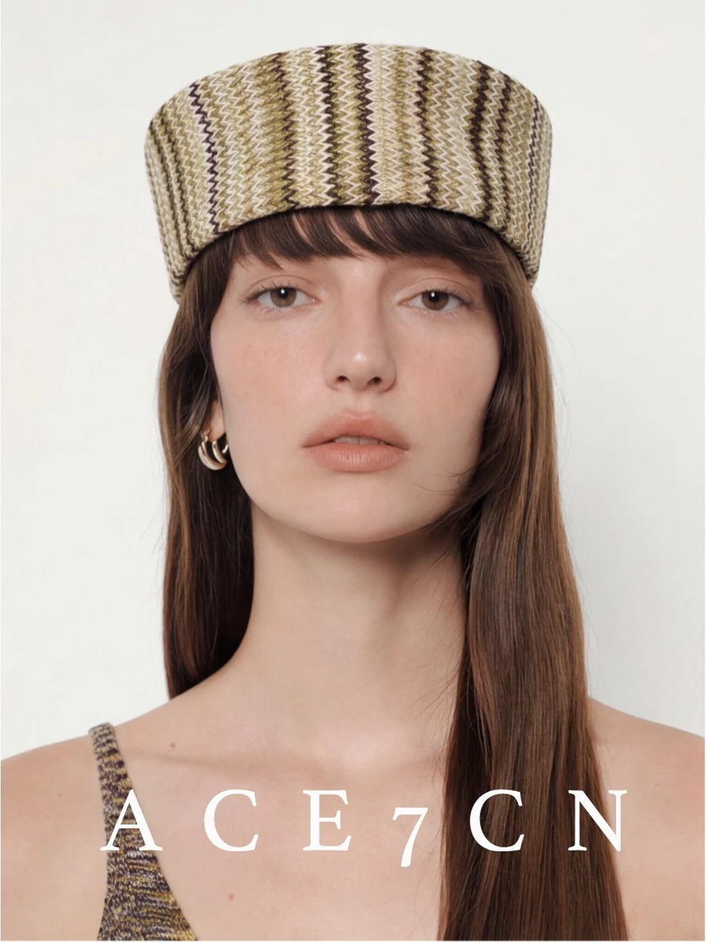 Woven Tweed Pillbox Hat — ACE7CN