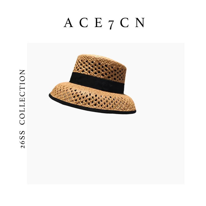 Openwork Straw Cloche — ACE7CN