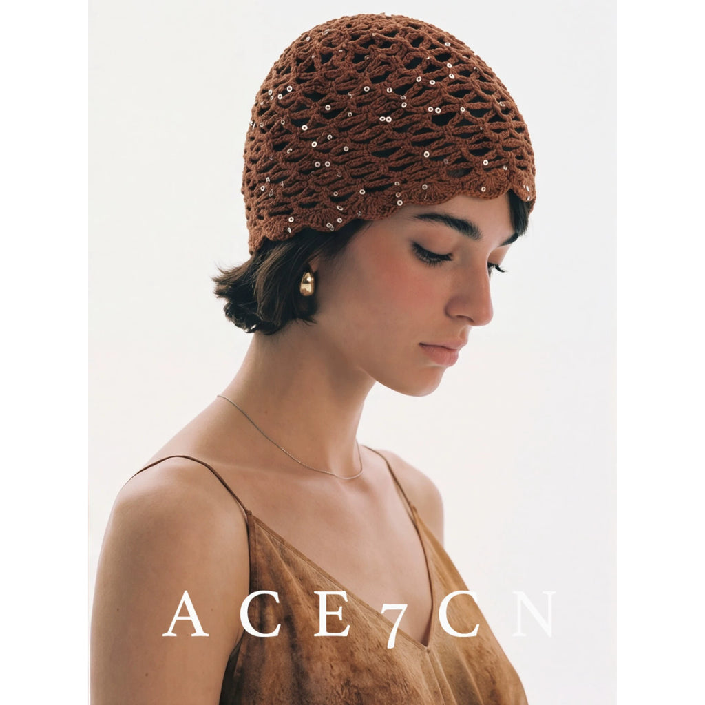 Sequin Crochet Headwrap Hat — ACE7CN