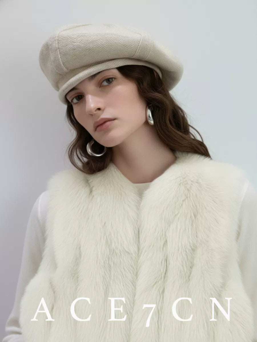 Slouchy Wool Knit Painter Beret — ACE7CN