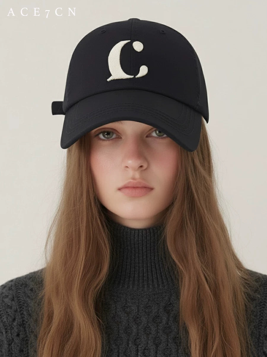 Letter C Soft-Crown Baseball Cap — ACE7CN