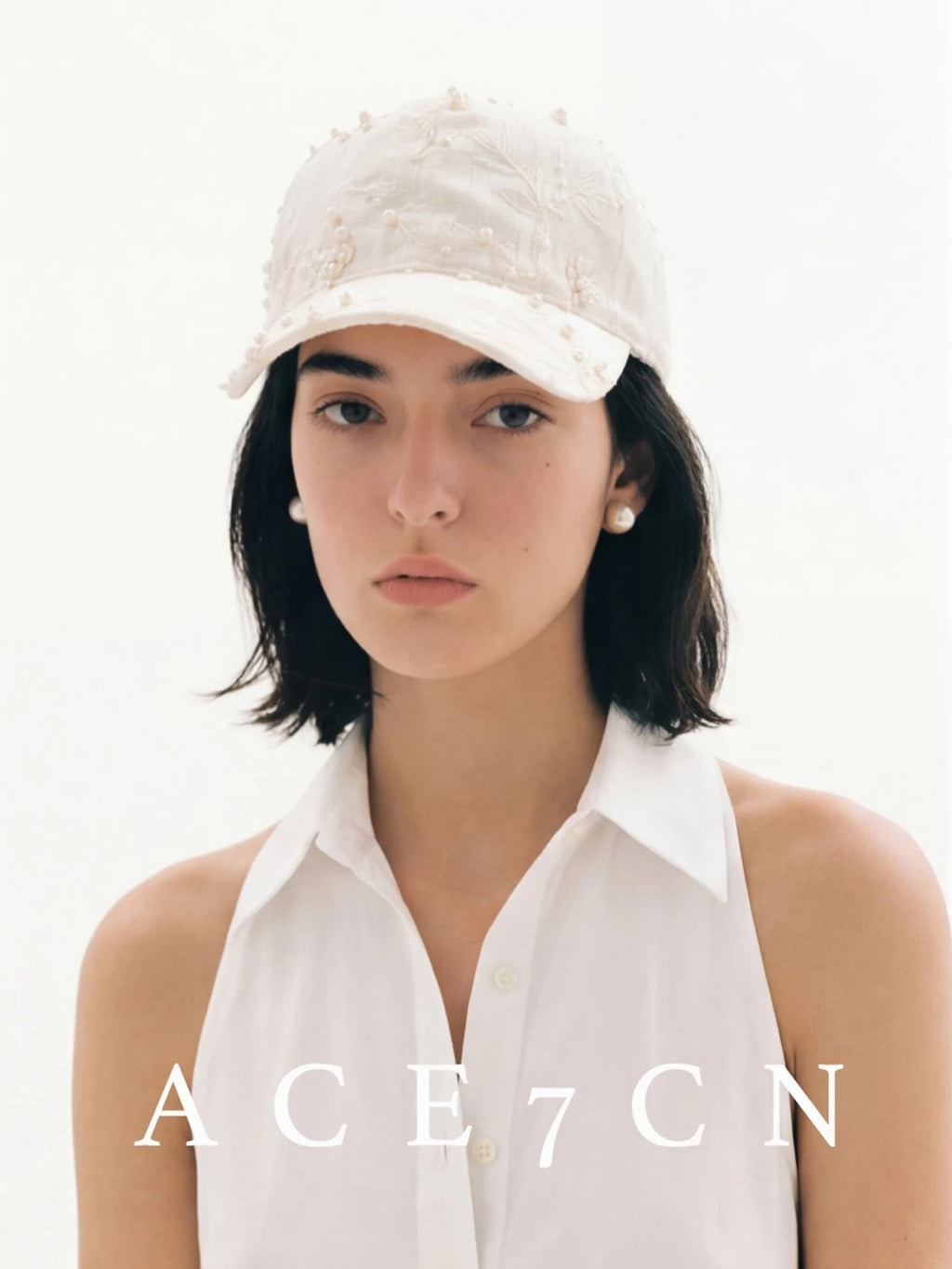 Beaded Embroidered Equestrian Cap — ACE7CN