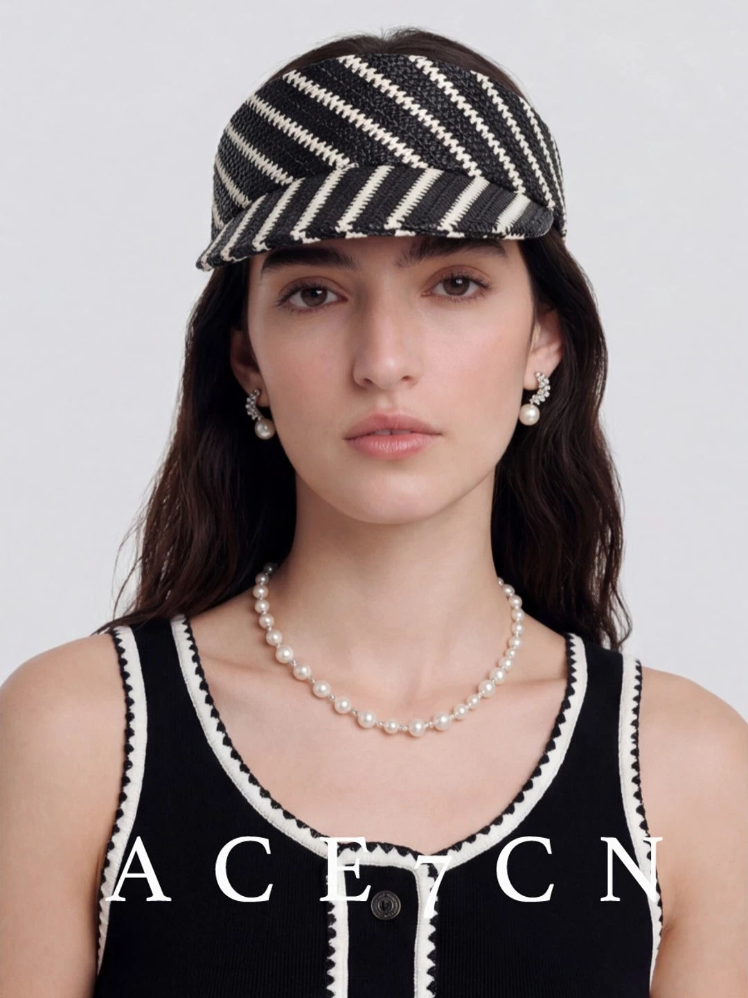 Striped Nautical Visor — ACE7CN
