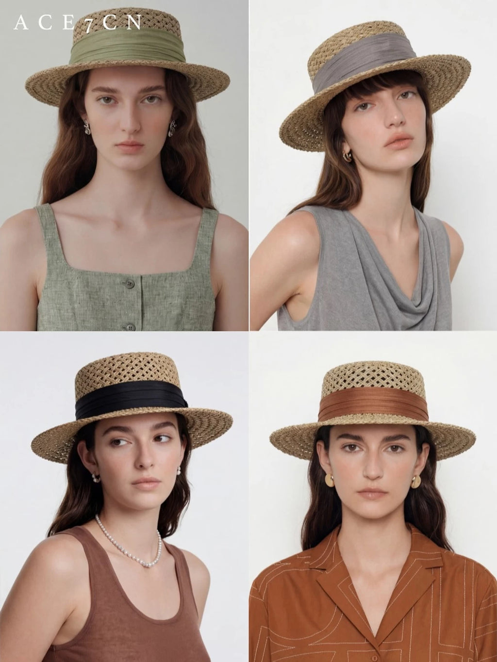 Openwork Silk-Straw Fedora — ACE7CN