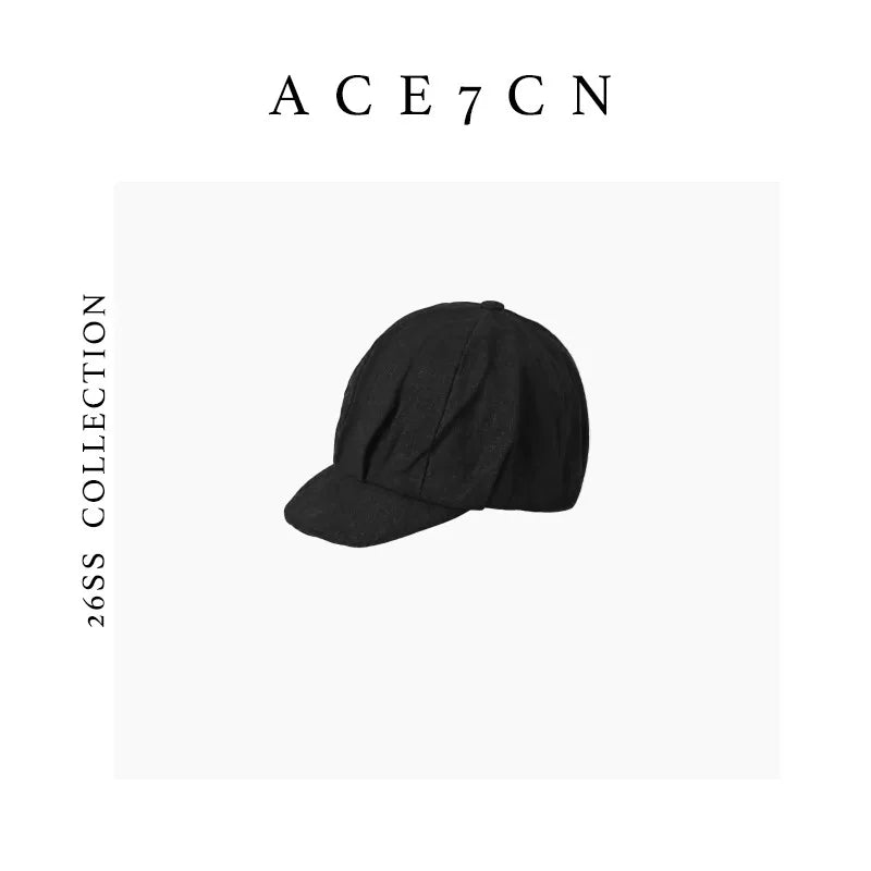 Breathable Linen Newsboy Cap — ACE7CN